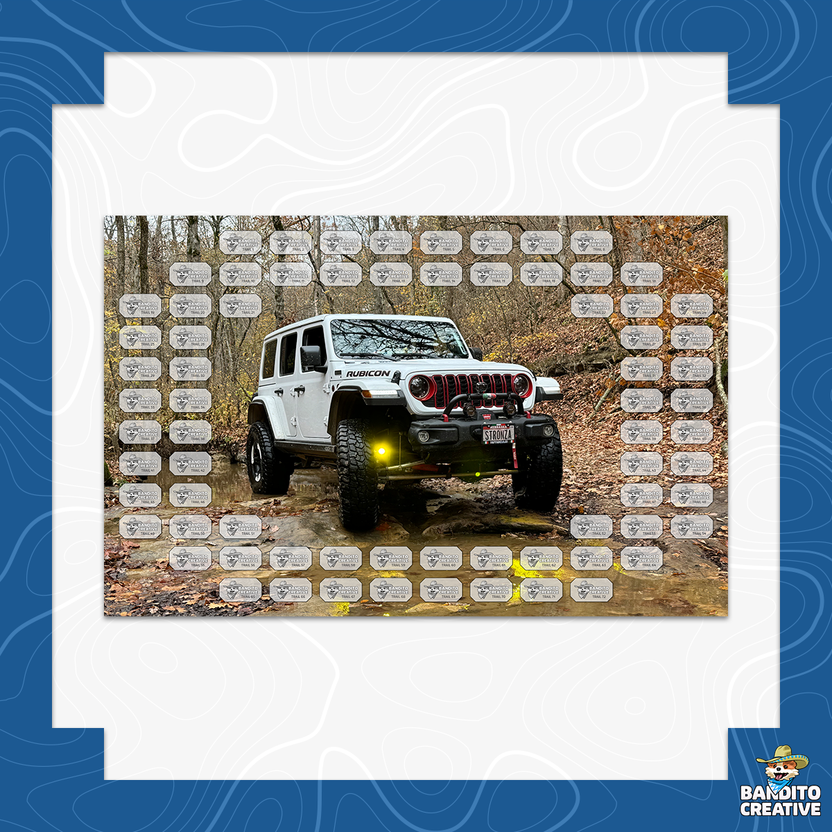 72 Trail Custom Jeep Badge of Honor Display