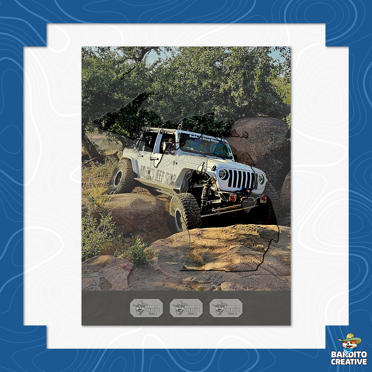 Custom Jeep Badge of Honor Michigan Display