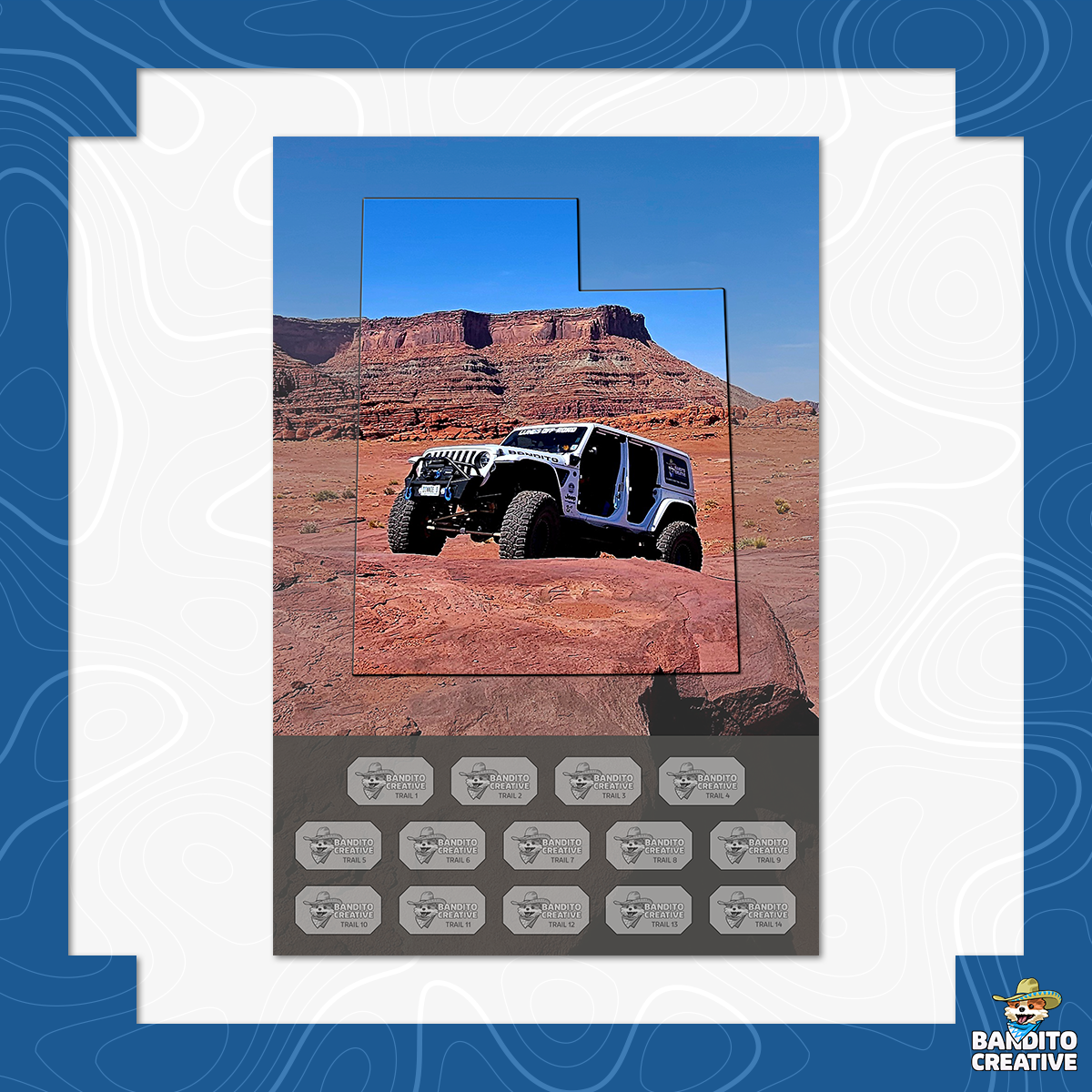 Custom Jeep Badge of Honor Utah Display