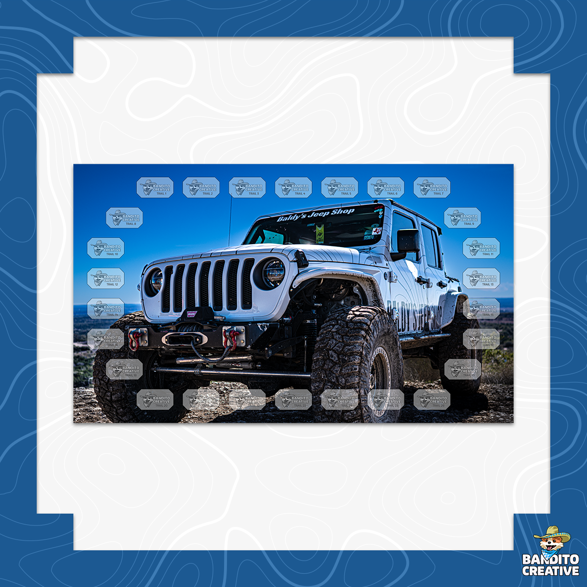 26 Trail Custom Jeep Badge of Honor Display