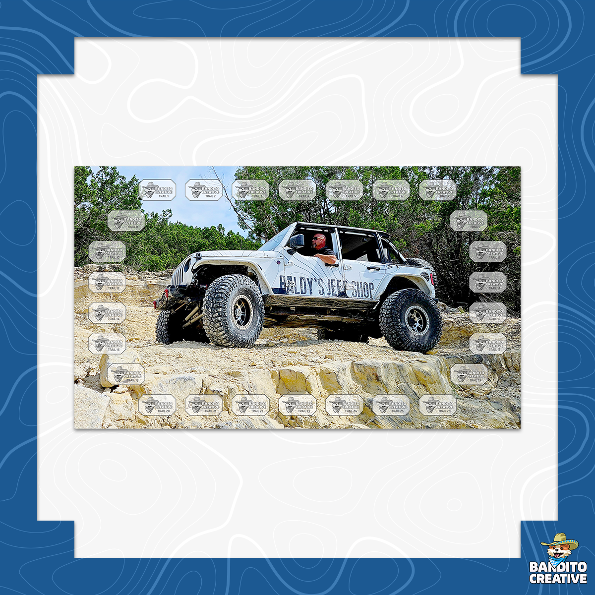 26 Trail Custom Jeep Badge of Honor Display