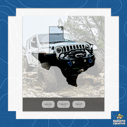 Custom Jeep Badge of Honor Texas Display